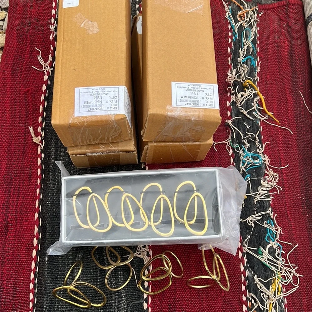 West Elm Jewerly knapkin rings 24 in box with tags- 4 out of box